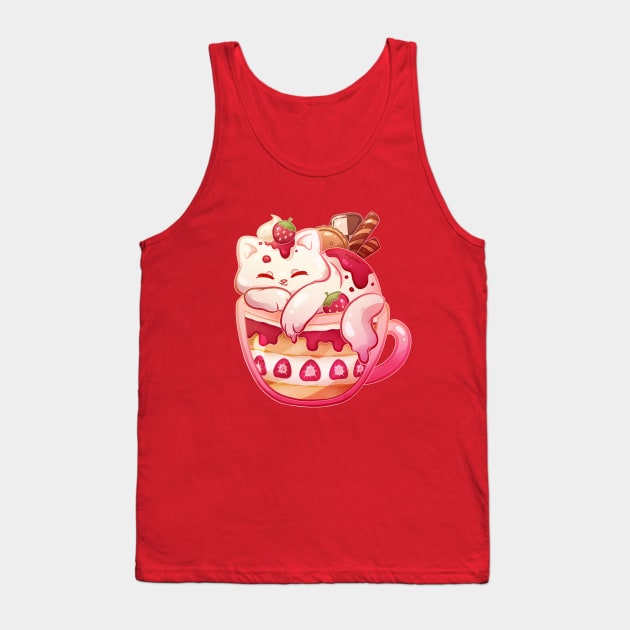 Strawberry Purr-fait - no text Tank Top by heysoleilart